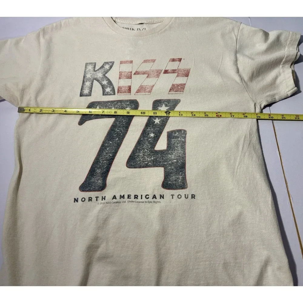 The Vinyl Icons T-shirt KISS 74 North America Tour 2023 S/M 100% Cotton Unisex